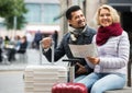 Mature tourists couple outdoor Royalty Free Stock Photo