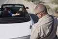 Mature Traffic Cop Writing Ticket Royalty Free Stock Photo