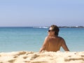 Mature Woman in the Beach Royalty Free Stock Photo