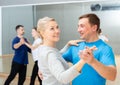 Mature woman enjoying slow foxtrot