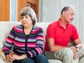 Mature woman having conflict with husband