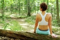 Mature Woman Runner Resting Royalty Free Stock Photo