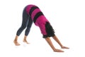 Mature woman in Urdhva Uttanasana yoga pose