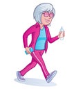 Mature Woman Walking For Exercise