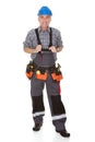 Mature Worker Man With Toolbelt Royalty Free Stock Photo