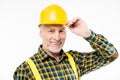 Mature workman in hard hat