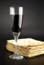 Matza and red wine Royalty Free Stock Photo