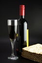 Matza and red wine Royalty Free Stock Photo