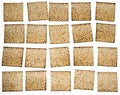Matza slices organizing in rows Royalty Free Stock Photo