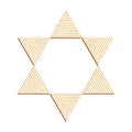 Matzah as Star of David, Passover unleavened bread