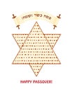 Matzah as Star of David, Passover unleavened bread