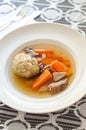 Matzah ball soup Royalty Free Stock Photo