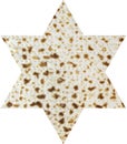 Matzah in the form magendavid Royalty Free Stock Photo