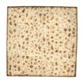 Matzah unleavened bread baked food isolated over white
