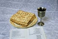 Matzah, wine and haggadah