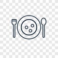 Matzo Ball Soup concept vector linear icon isolated on transparent background, Matzo Ball Soup concept transparency logo in