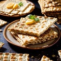 matzo bread freshly baked bread, food staple for meals