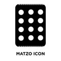 Matzo icon vector isolated on white background, logo concept of