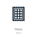 Matzo icon vector. Trendy flat matzo icon from religion collection isolated on white background. Vector illustration can be used