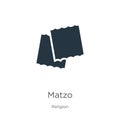 Matzo icon vector. Trendy flat matzo icon from religion collection isolated on white background. Vector illustration can be used