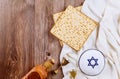 Matzoh jewish holiday red kosher wine matza Passover Haggadah