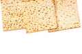 Matzoh (jewish passover bread) isolated Royalty Free Stock Photo