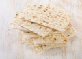 Matzoh - jewish passover bread Royalty Free Stock Photo