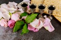 Matzos unleavened bread with kiddush cup of wine Passover celebration with matzo unleavened bread