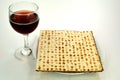 Matzos and wine Royalty Free Stock Photo