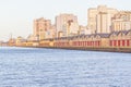 Maua port and Guaiba Lake at sunset, Porto Alegre Royalty Free Stock Photo