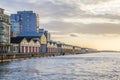 Maua port and Guaiba Lake at sunset, Porto Alegre Royalty Free Stock Photo