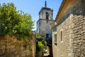 Maubec street arch alley medieval ancient village in Provence, France