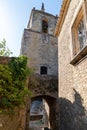 Maubec street arch alley medieval ancient village in southeast france