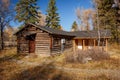 Maud NobleÃ¢â¬â¢s Cabin hosted a landmark meeting where was launched a plan to create Grand Teton National Park, Wyoming Royalty Free Stock Photo