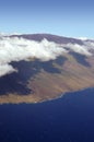 Maui from the air Royalty Free Stock Photo