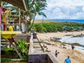 Ho`okipa Beach Park in Maui Hawaii, windsurfing site, big waves and big Turtles