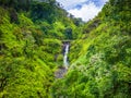 Maui, Hawaii Hana Highway Wailua Iki Falls Road to Hana connects Kahului to Hana