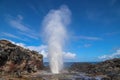 MAUI, HAWAII, UNITED STATES - Feb 10, 2020: Maui\'s Nakalele Blowhole shoots water 50 feet into the air Royalty Free Stock Photo