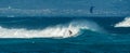 MAUI, HAWAII, USA - DECEMBER 10, 2013: Surfers are riding waves Royalty Free Stock Photo