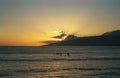 Maui Sunset, Hawaii Royalty Free Stock Photo