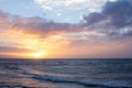 Maui sunset from Kaanapali Royalty Free Stock Photo