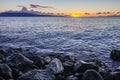 Maui Sunset at Shore Royalty Free Stock Photo