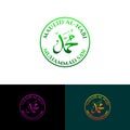 Maulid Nabi muhammad logo icon design vector.