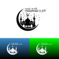 Maulid Nabi muhammad logo icon design vector.