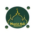 Maulid nabi muhammad set collection vector Royalty Free Stock Photo