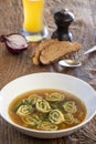 Maultasche soup Royalty Free Stock Photo