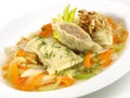 Fine Meat - Maultaschen with Meat Stock, Vegetables and Onions