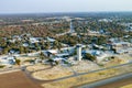 Maun airport from above in botswana in Africa