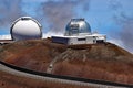 Mauna Kea observatories , Big Island, Hawaii Royalty Free Stock Photo