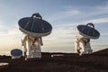 Mauna Kea Smithsonian Submillimeter Array, Big Island, Hawaii Royalty Free Stock Photo